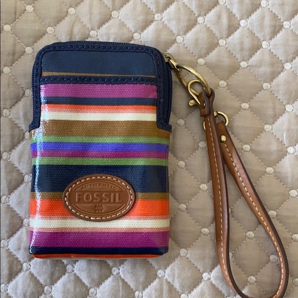 Fossil Multi-Color Striped ‘Keyper Wristlet’ - Picture 1 of 6